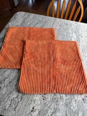 MIULEE Set of 2 Orange Pillow Covers